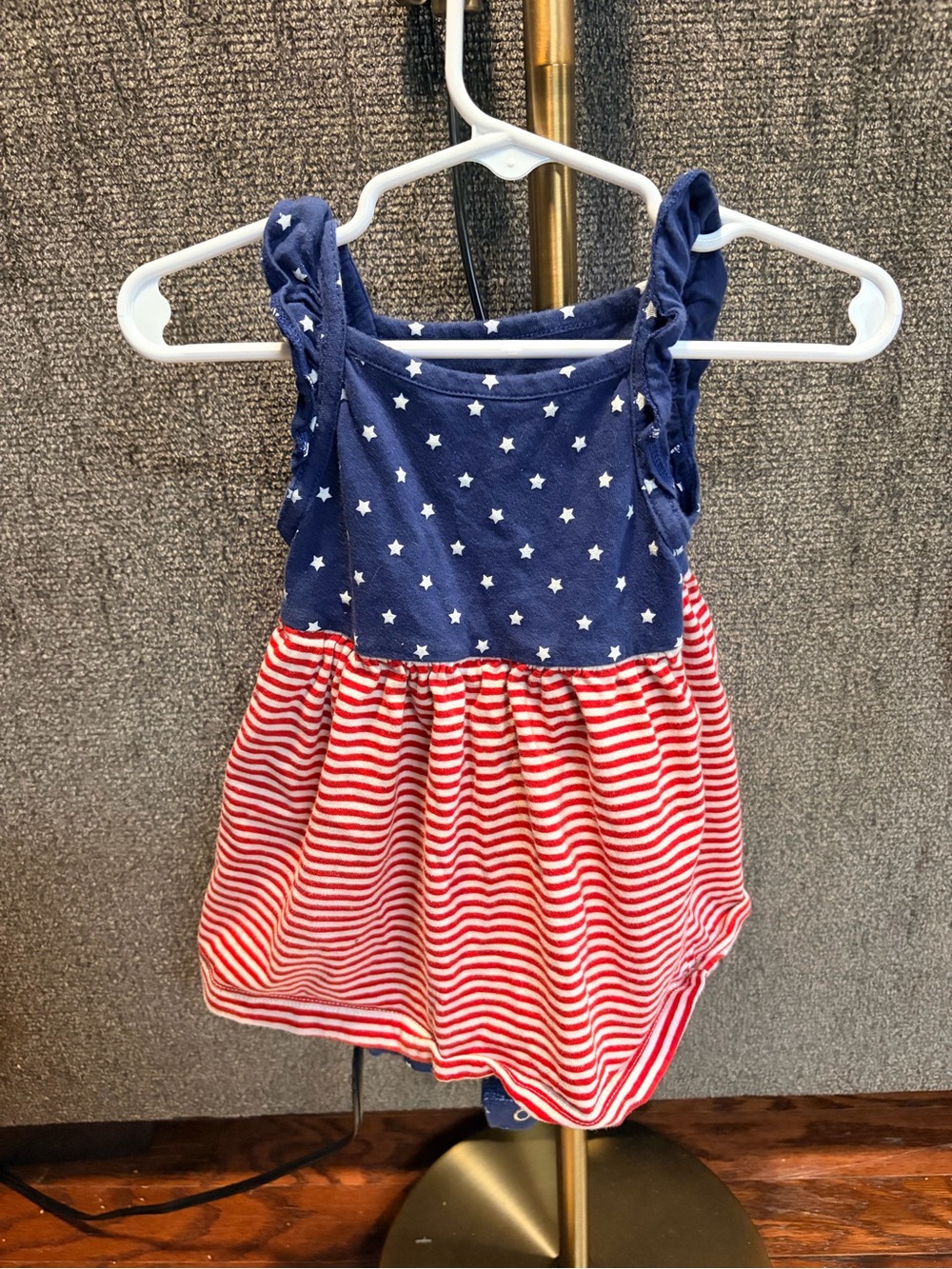 Carter's Navy Star & Red Stripe Baby One-Piece
